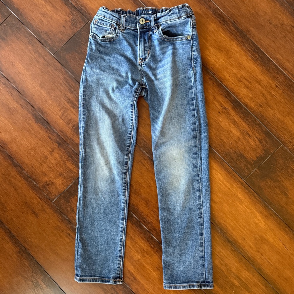 Boys Old Navy Jeans Size 8 Regular Karate Straight Leg Adjustable Waistband